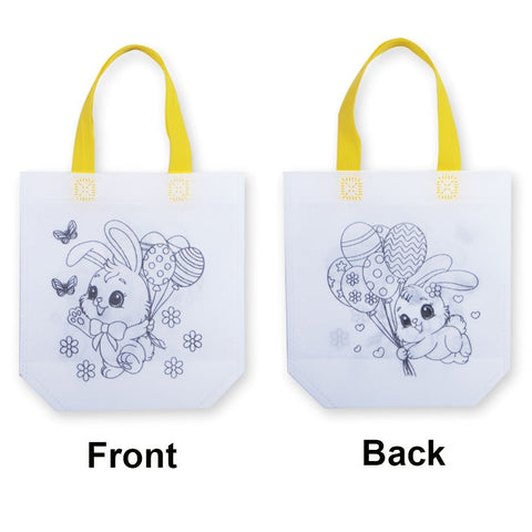5pcs Easter Tote Bags with Bunny and Egg Design