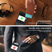 TOYFID Aluminum Alloy Wallet With Genuine Leather Cover Men's Billfolds-3