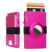 TOYFID All-Aluminum Pop Up Slide Rfid Slim Card Holder Wallet With Airtag Holder-5
