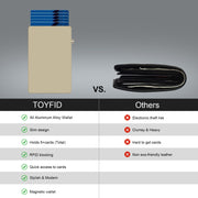 TOYFID All-Aluminum Pop Up Slide Rfid Slim Basic Card personalized wallet for men-4