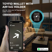 TOYFID Best Mens Forged Carbon Fiber Wallet with Airtag Holder & Expansion Board-1