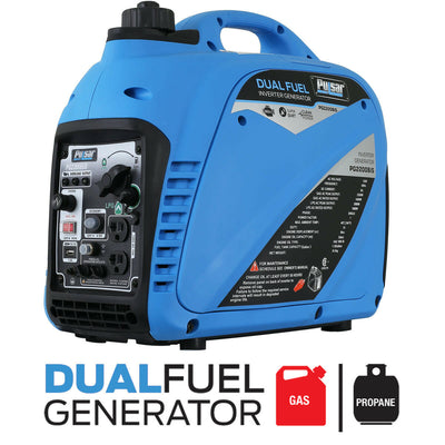 Pulsar 2200W Parallel Ready Portable Dual Fuel Inverter Generator PG2200BiS-0